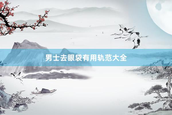 男士去眼袋有用轨范大全